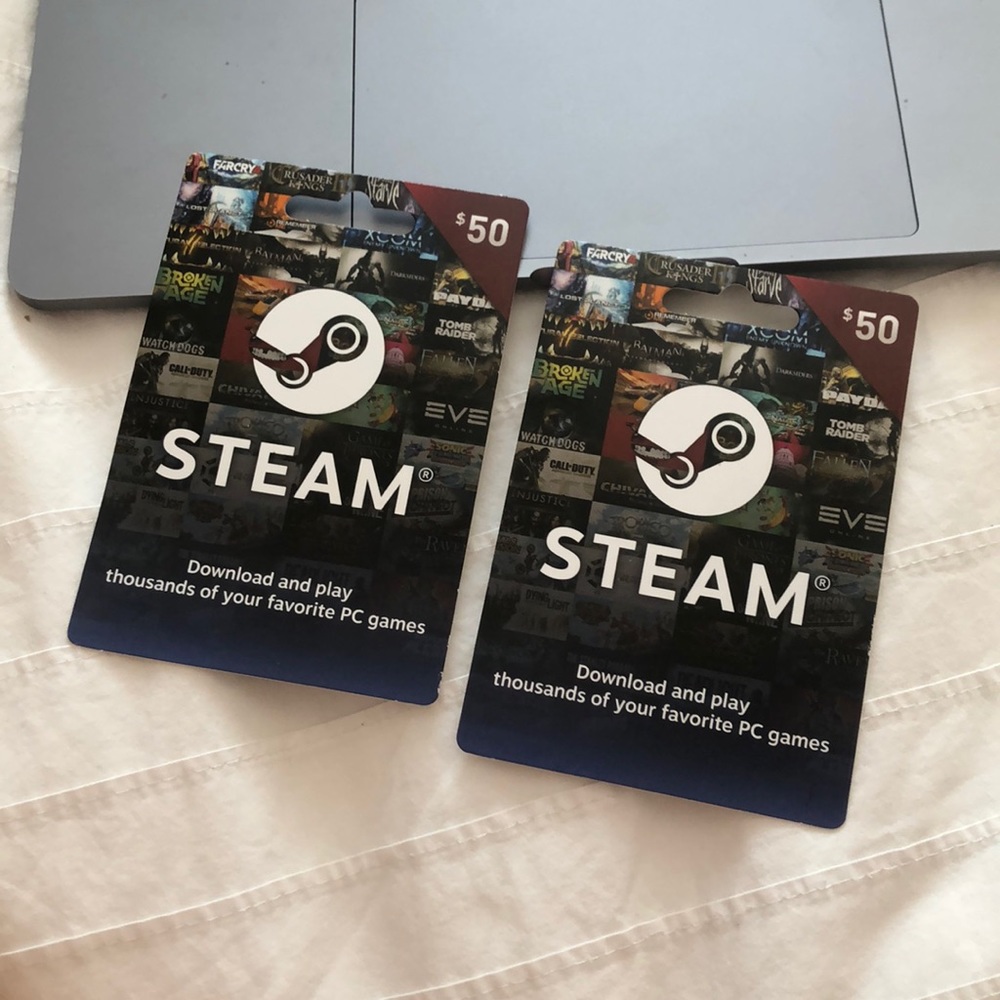 Steam gift cards